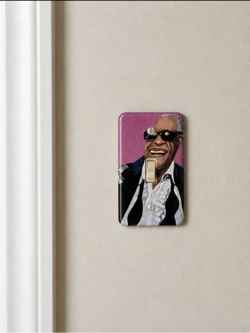 Vintage Ray Charles Art Deco Music light switch cover